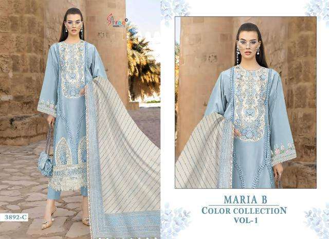 Shree Fabs Maria B Color Collection Vol 1 Cotton Dupatta Wholesale salwar kameez in Surat