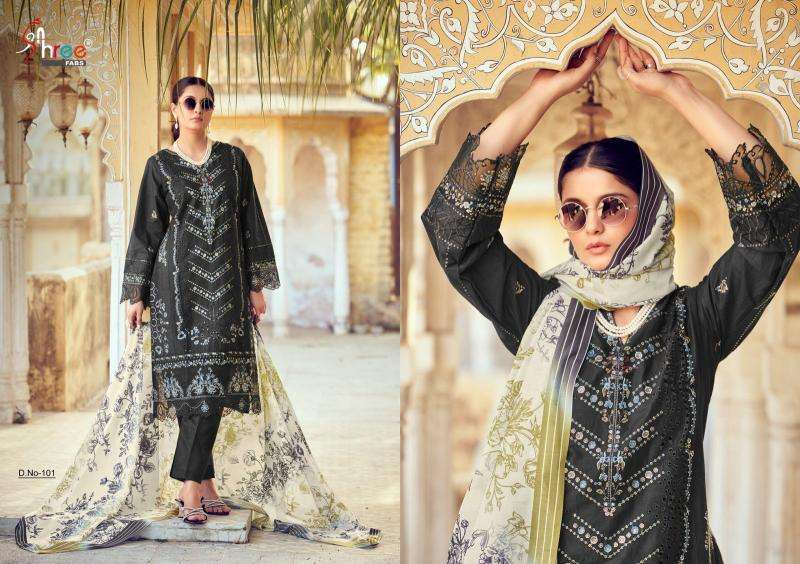 Shree Fabs Tasrif Premium Lawn Collection Vol 2 Chiffon Dupatta Salwar suit wholesale suppliers in Mumbai