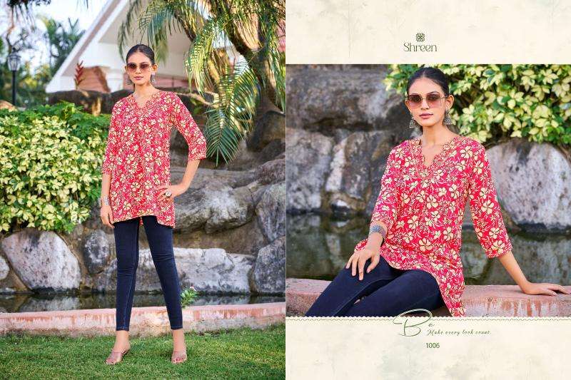 Shreen resham infinity selfie kurti manufacturer in surat