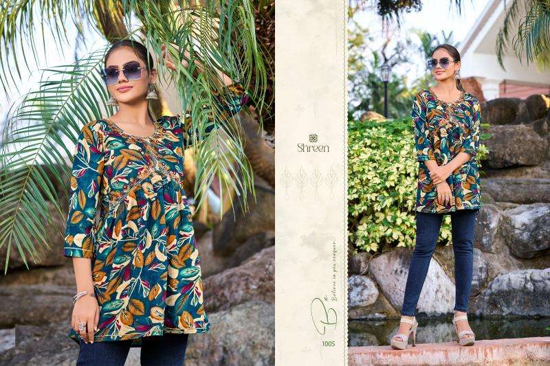 Shreen resham infinity selfie kurti manufacturer in surat