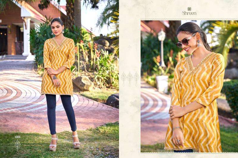 Shreen resham infinity selfie kurti manufacturer in surat