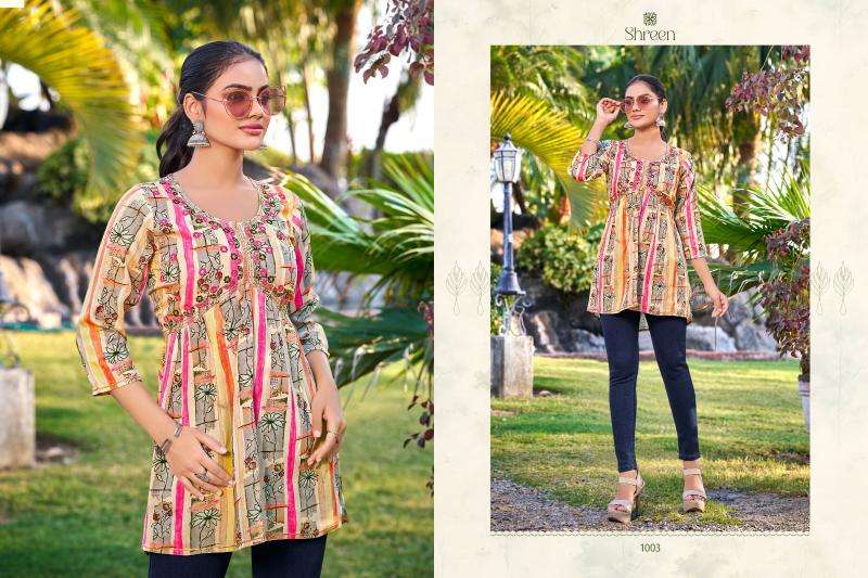 Shreen resham infinity selfie kurti manufacturer in surat