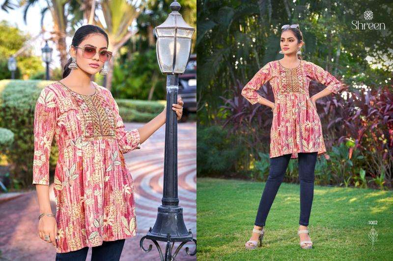 Shreen resham infinity selfie kurti manufacturer in surat