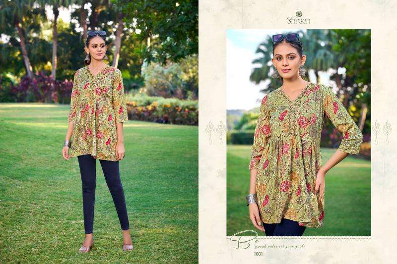 Shreen resham infinity selfie kurti manufacturer in surat