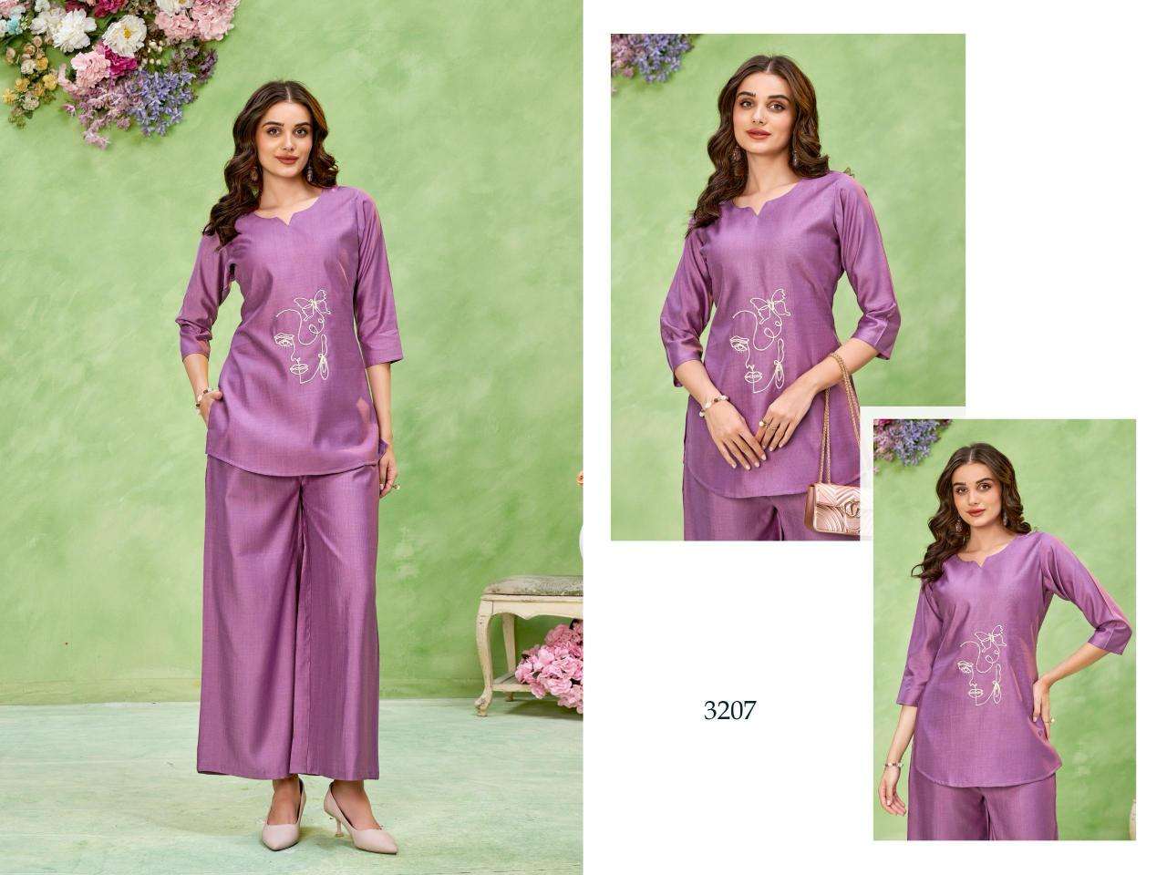 Vatican co ord set party wear kurti manufacturer in surat