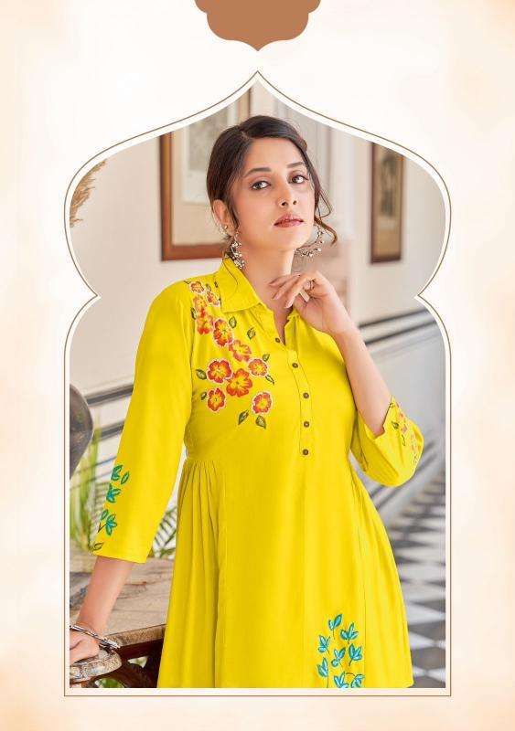 Wooglee tulip co ord set branded kurti manufacturer in surat