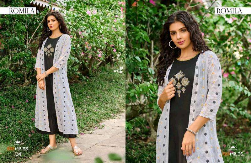 100 Miles Romila kurti manufacturers in surat pdf
