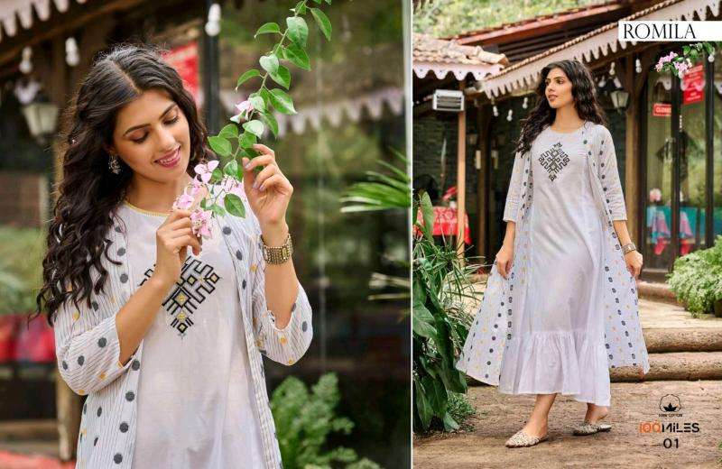 100 Miles Romila kurti manufacturers in surat pdf