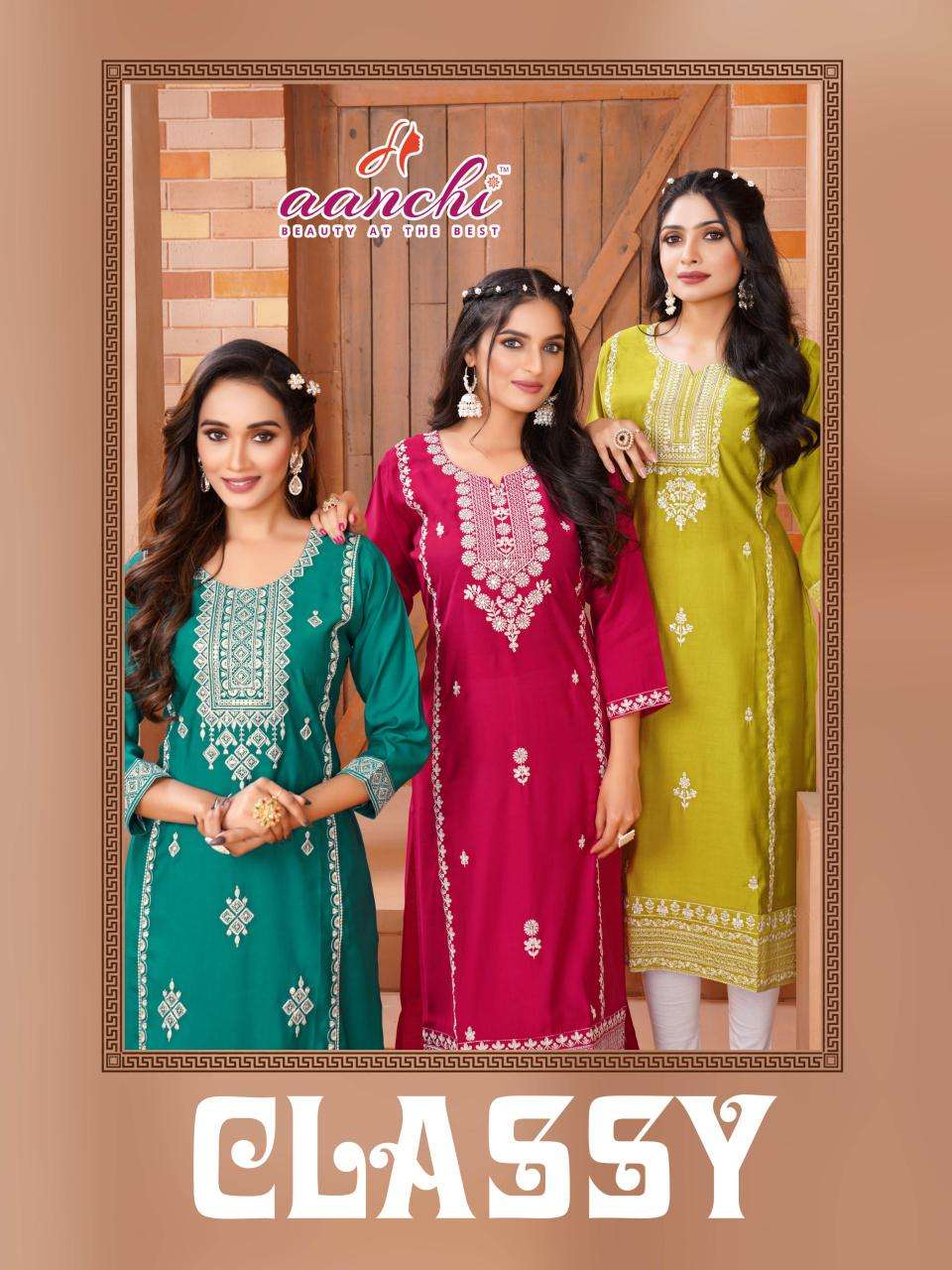 Aanchi classy kurti manufacture in surat