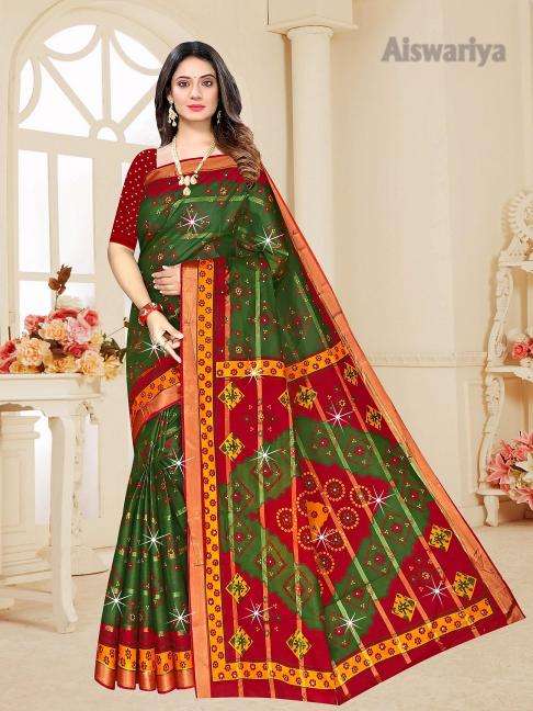 Aiswariya cotton printed Surat saree market