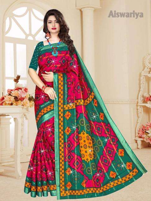 Aiswariya cotton printed Surat saree market