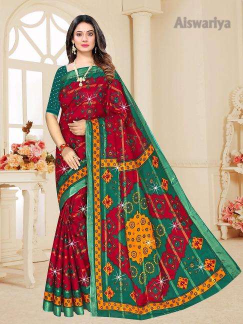 Aiswariya cotton printed Surat saree market