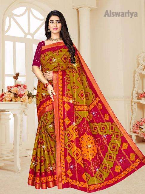 Aiswariya cotton printed Surat saree market