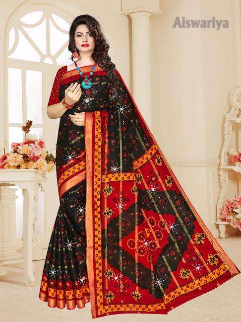 Aiswariya cotton printed Surat saree market
