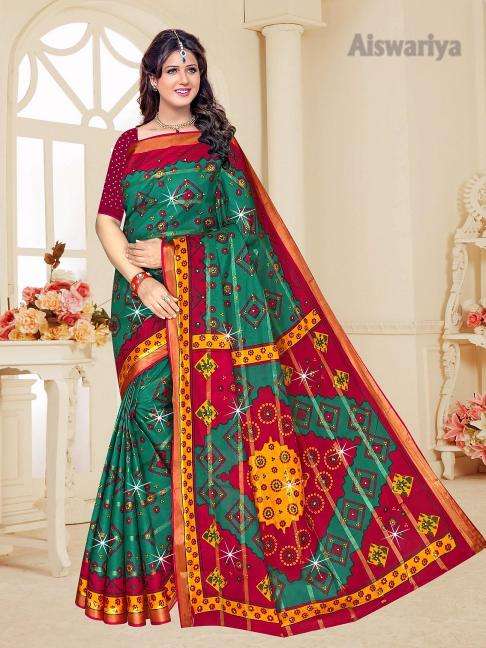 Aiswariya cotton printed Surat saree market