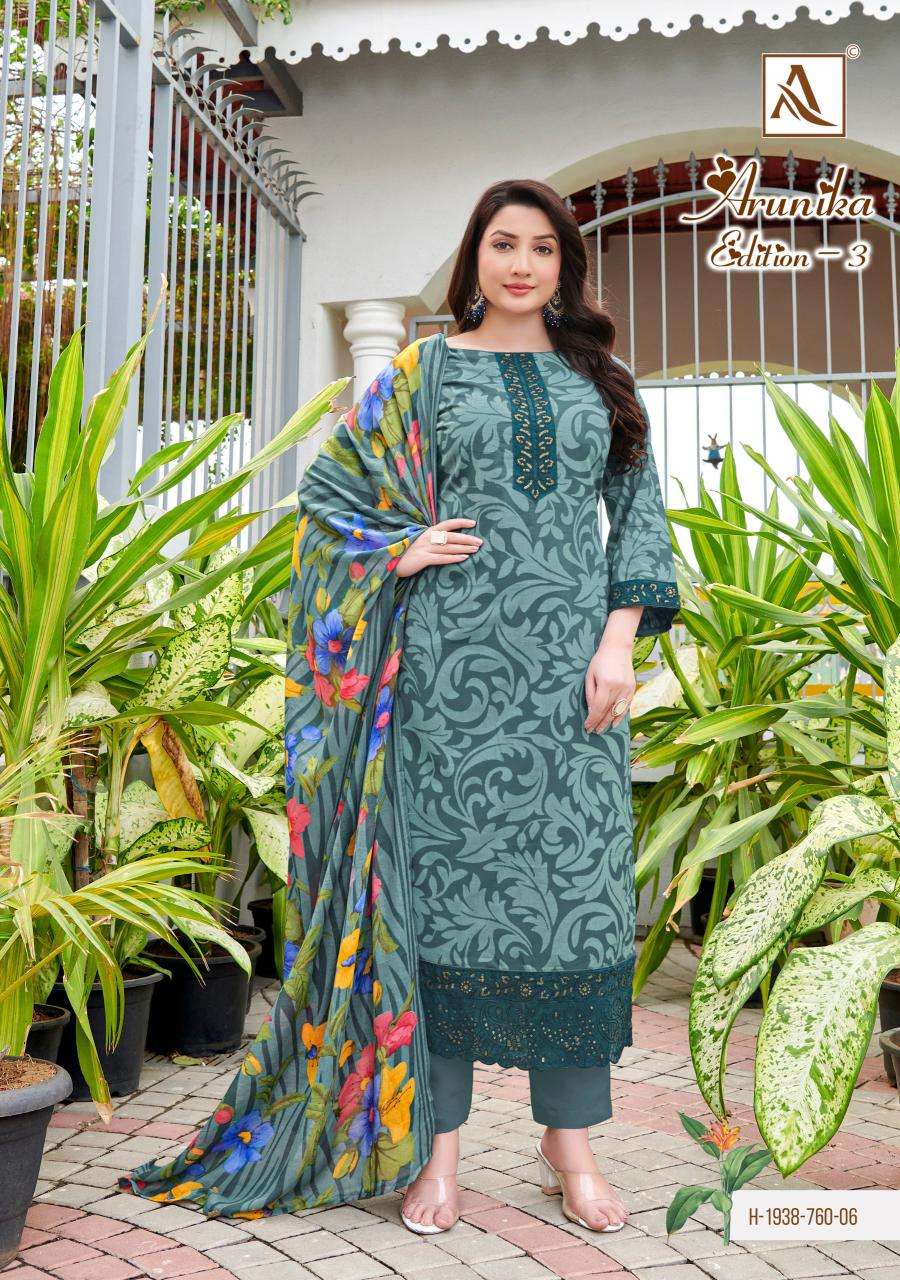 Alok suit arunika 3 Indian dress materials wholesale
