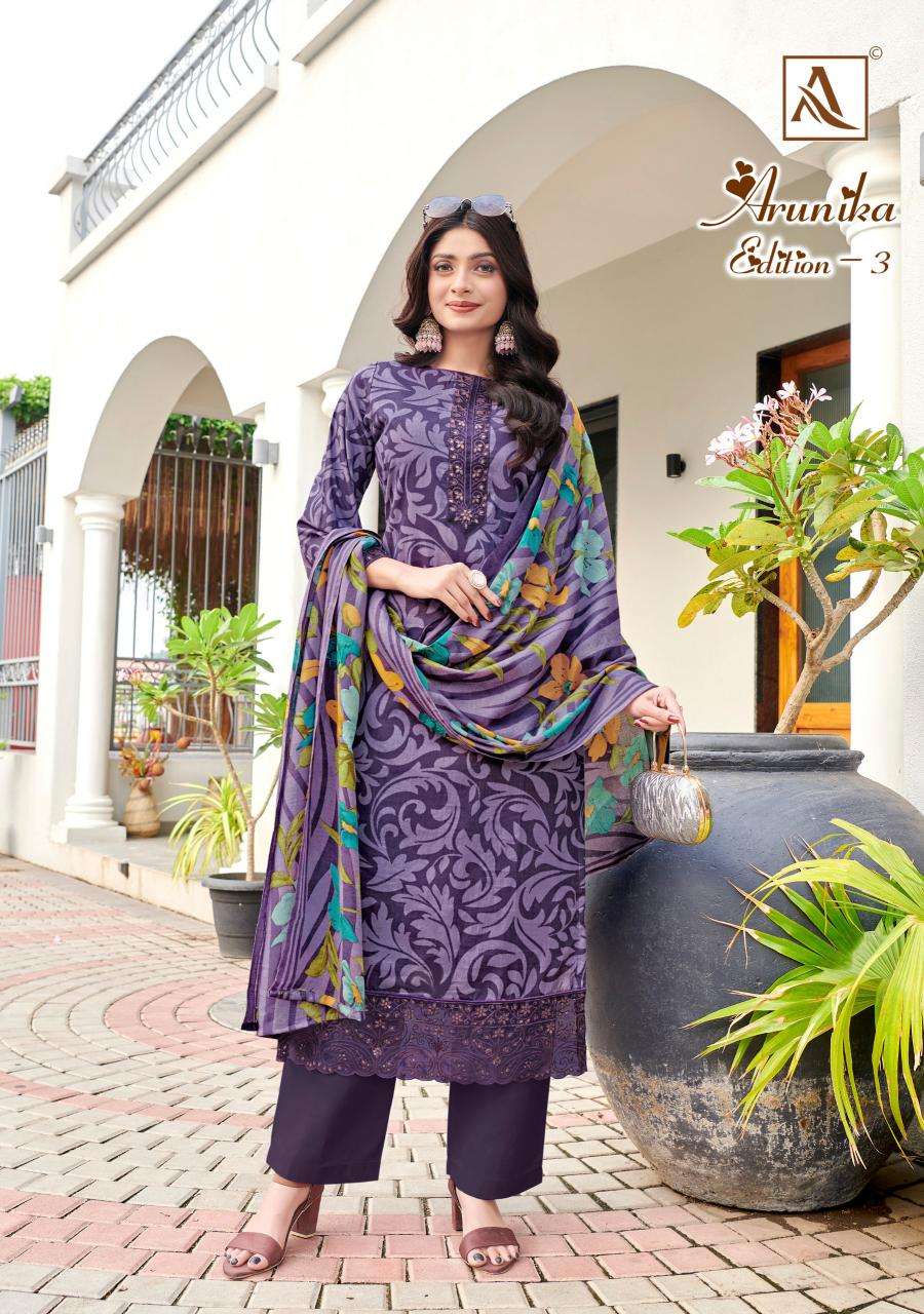 Alok suit arunika 3 Indian dress materials wholesale