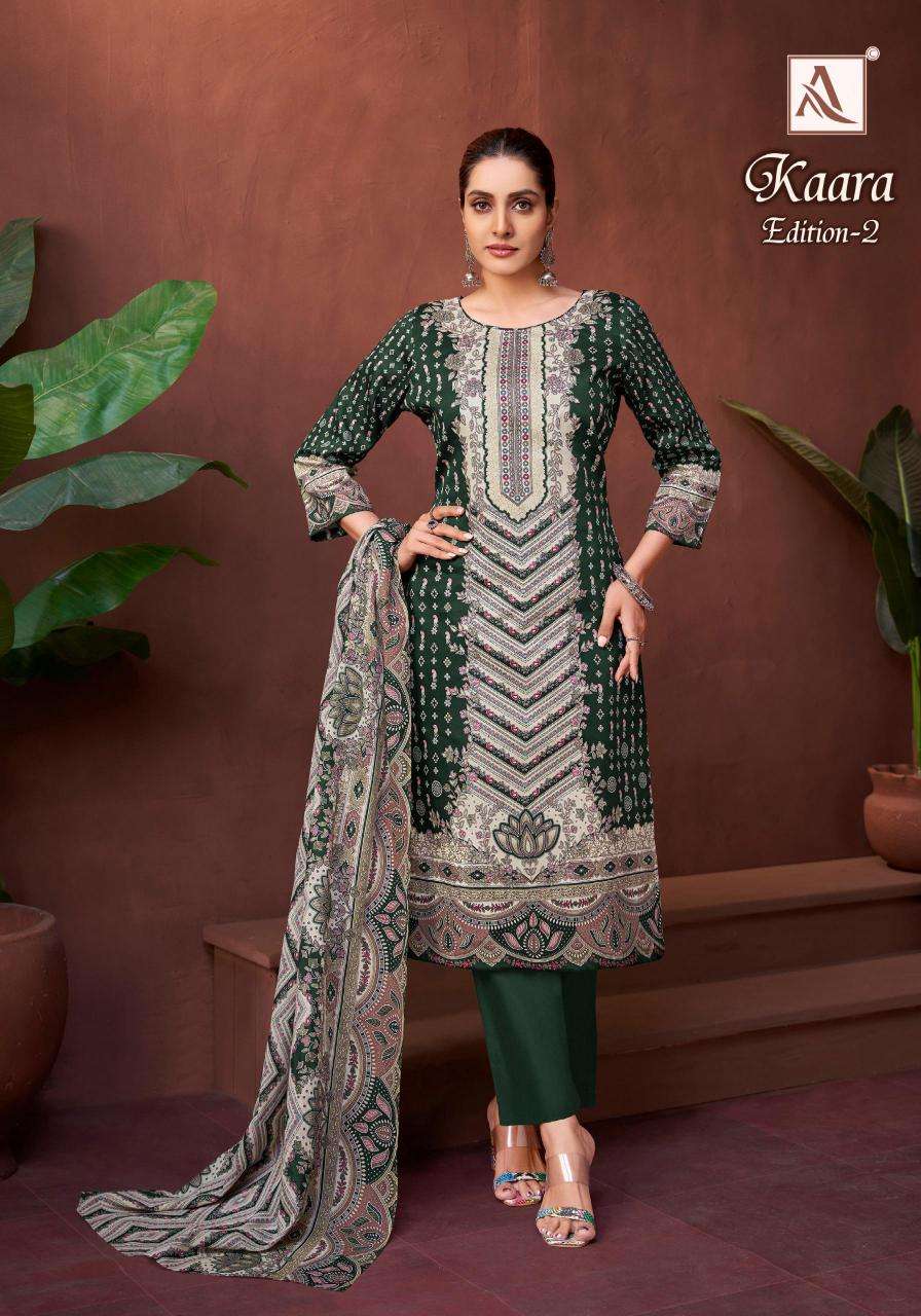 Alok suit kaara 2 Designer dress materials wholesale