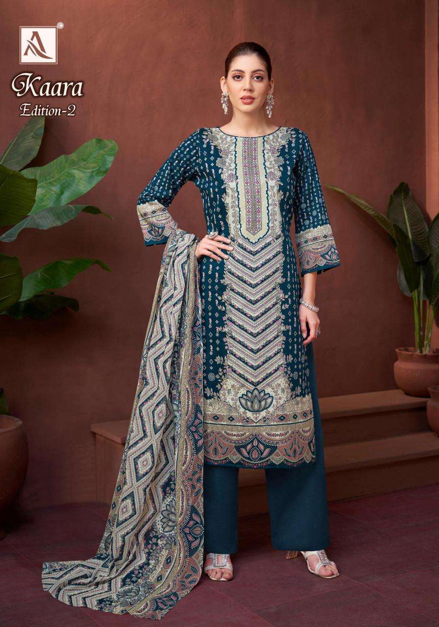 Alok suit kaara 2 Designer dress materials wholesale