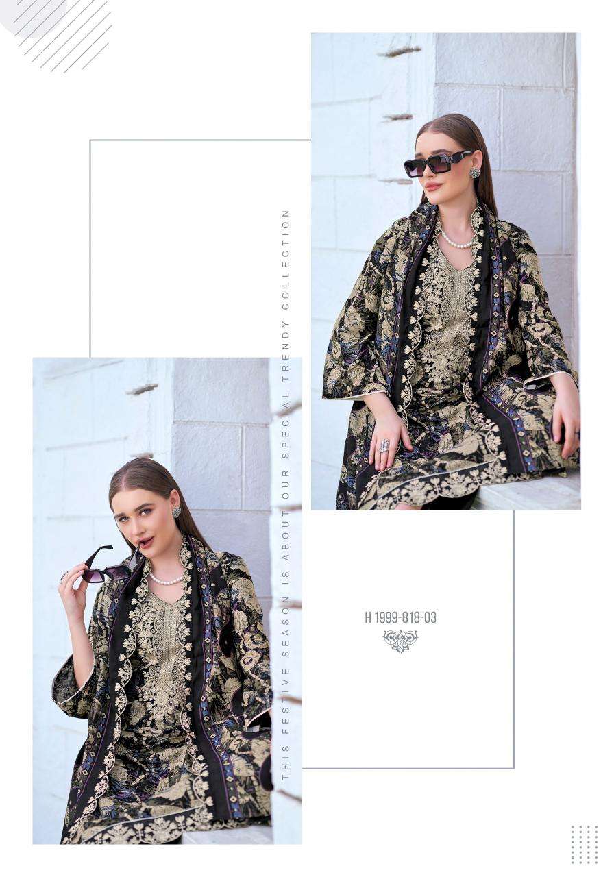 Alok suit - make in india black diamond 8 Surat dress material catalog