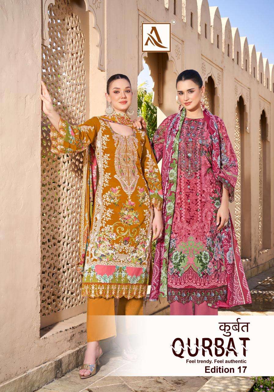 Alok suit - make in india qurbat 17 Wholesale dress material online