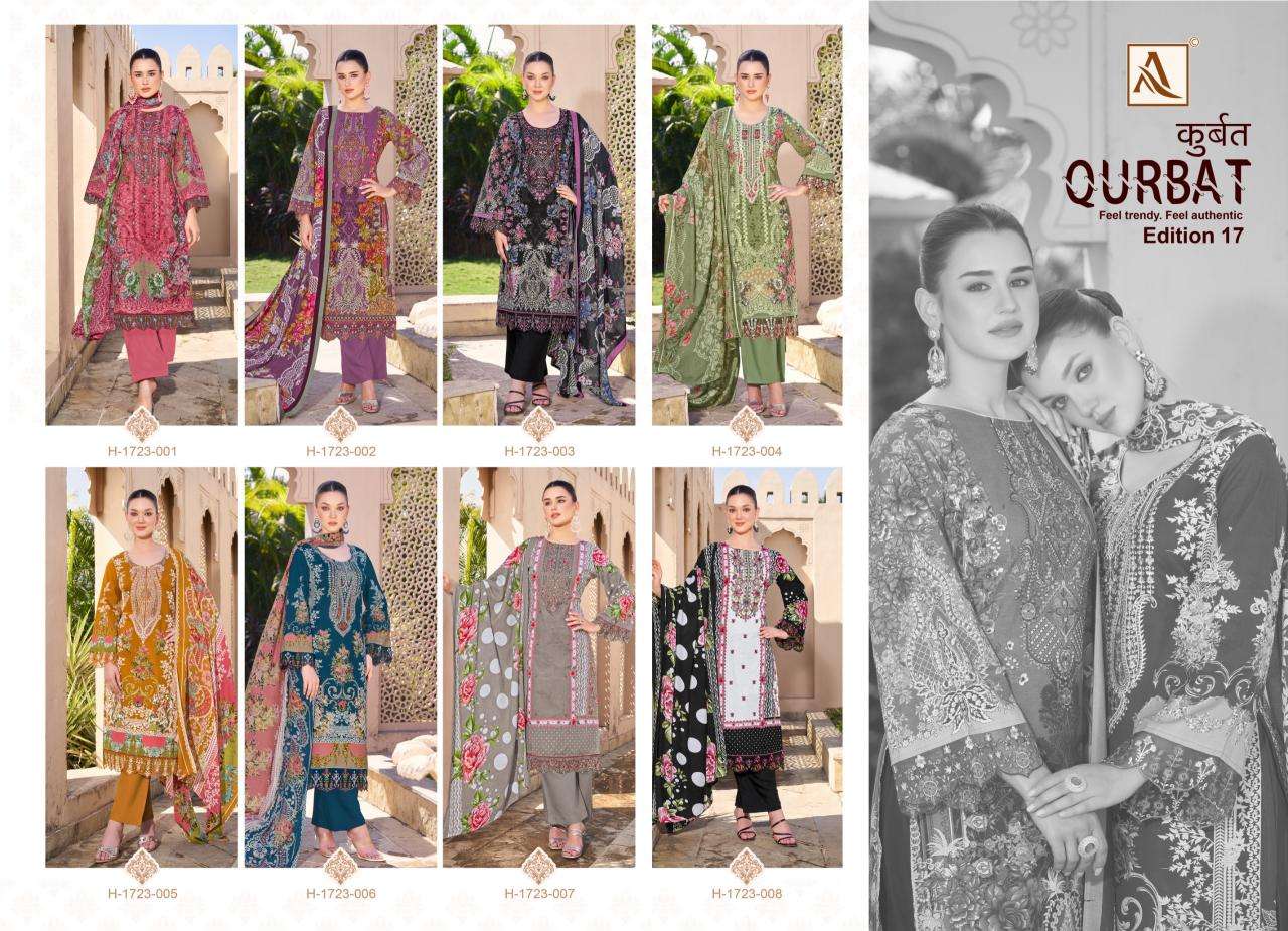 Alok suit - make in india qurbat 17 Wholesale dress material online