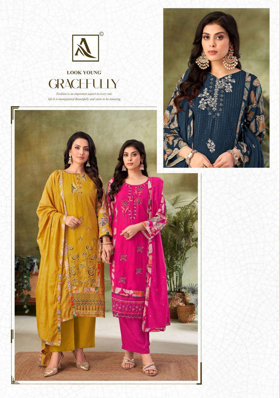 Alok suit - make in india sakina 4 Wholesale Dress Material Dealers in Mumbai