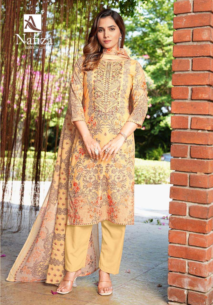 Alok suit Nafiza 5 Printed dress material suppliers in Delhi
