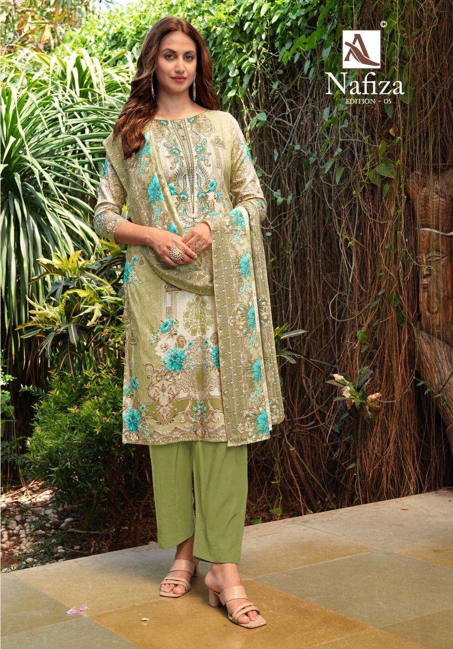 Alok suit Nafiza 5 Printed dress material suppliers in Delhi
