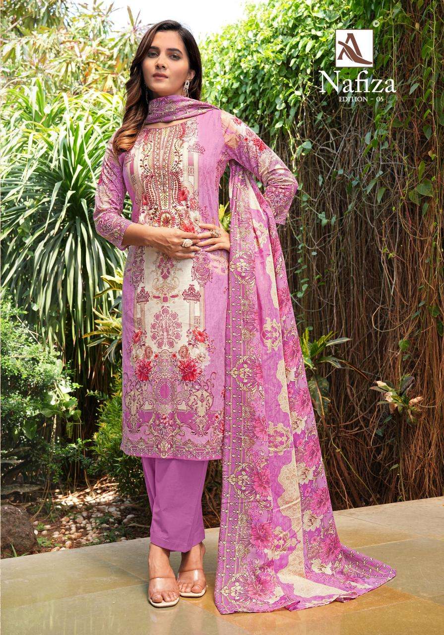 Alok suit Nafiza 5 Printed dress material suppliers in Delhi