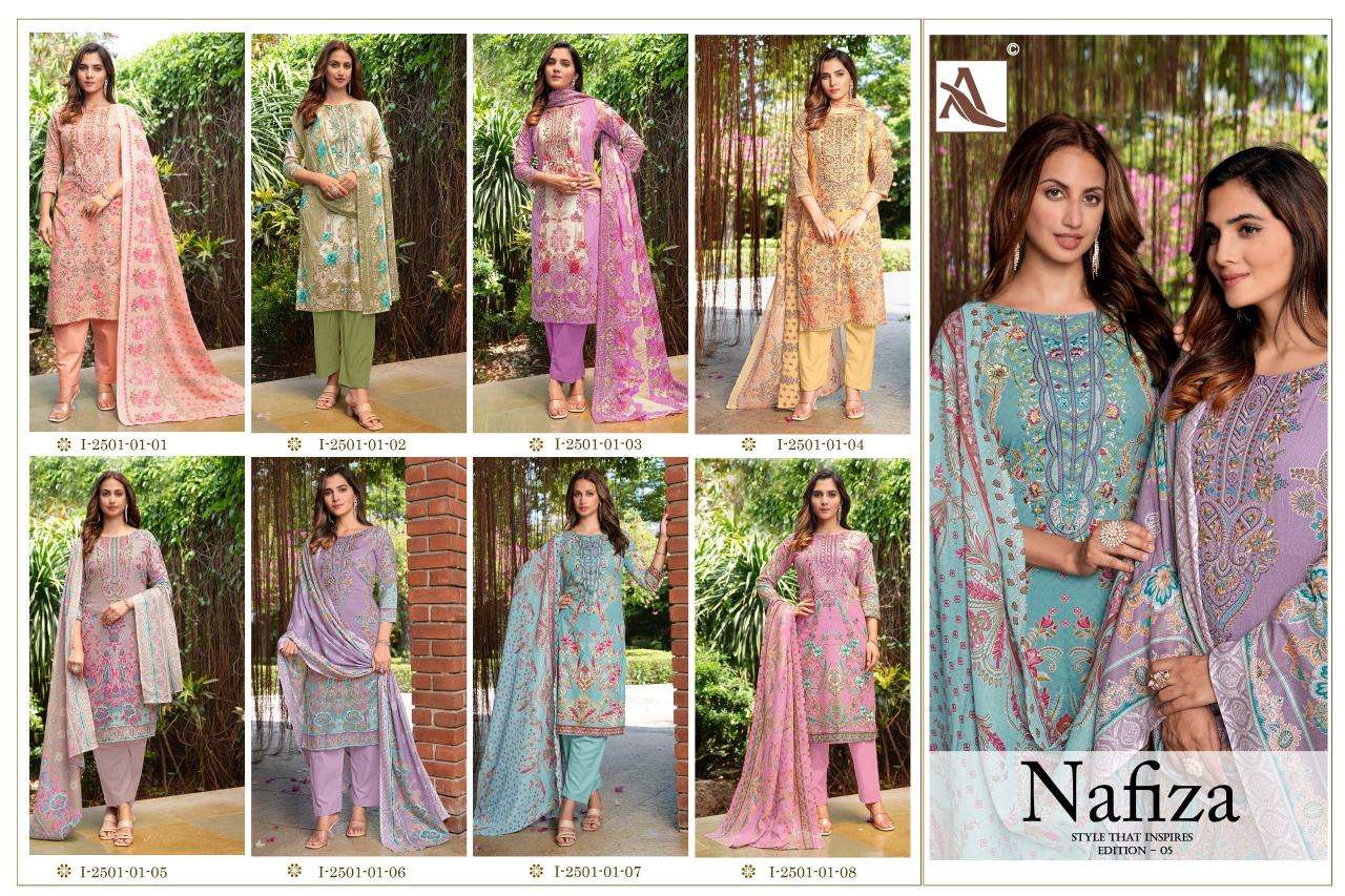 Alok suit Nafiza 5 Printed dress material suppliers in Delhi