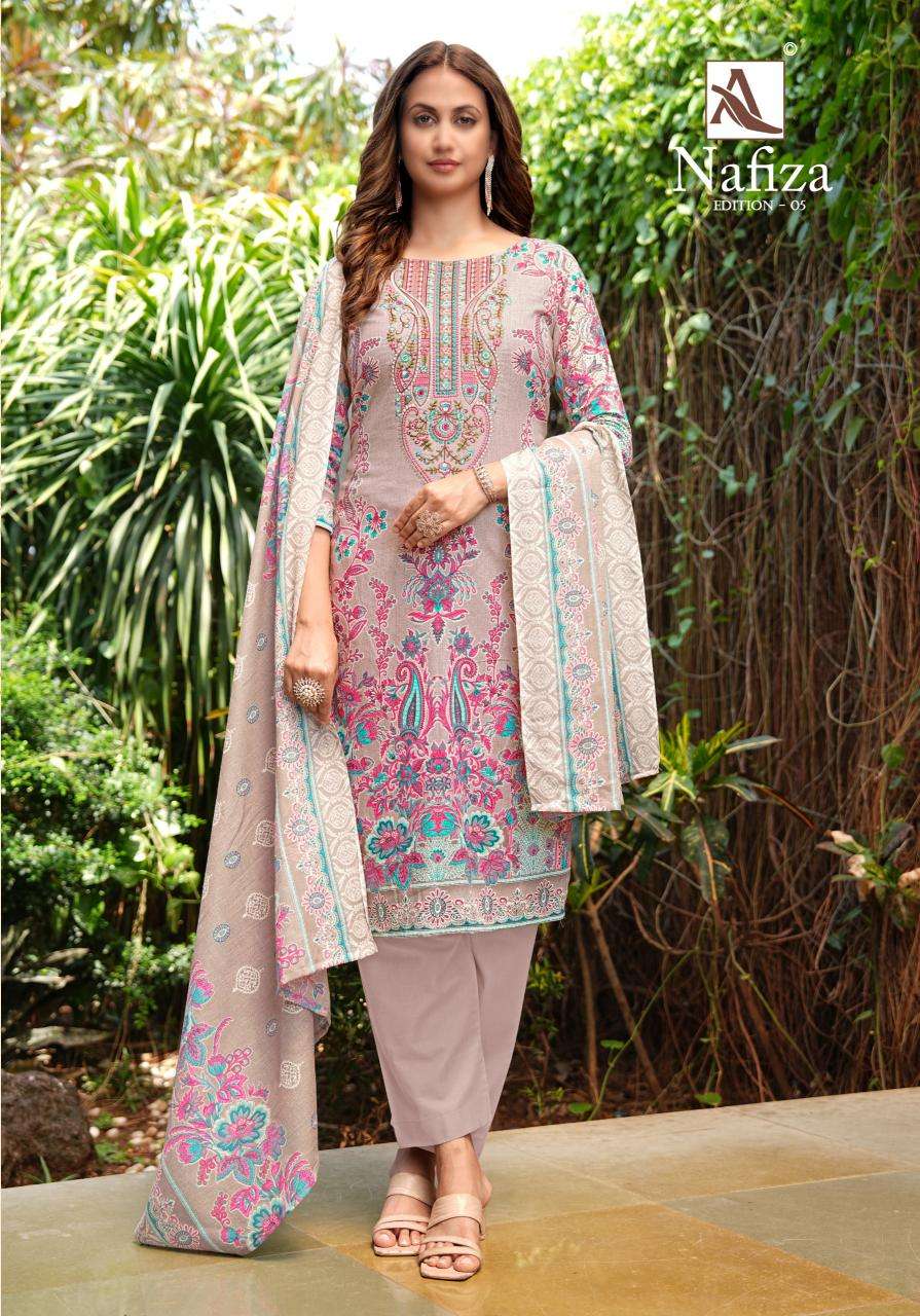 Alok suit Nafiza 5 Printed dress material suppliers in Delhi