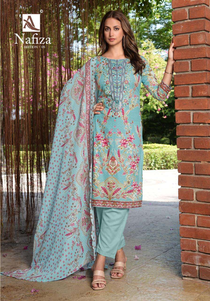 Alok suit Nafiza 5 Printed dress material suppliers in Delhi