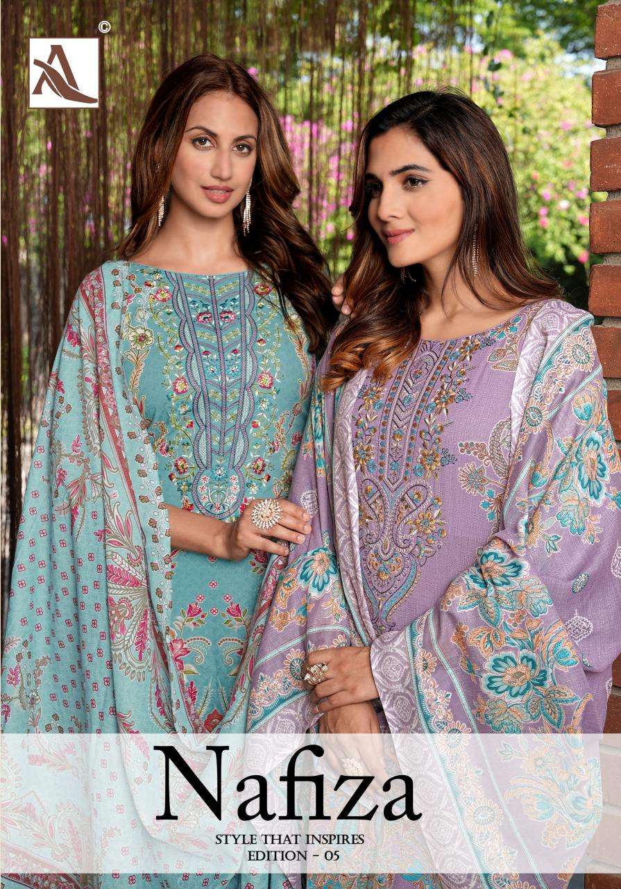 Alok suit Nafiza 5 Printed dress material suppliers in Delhi