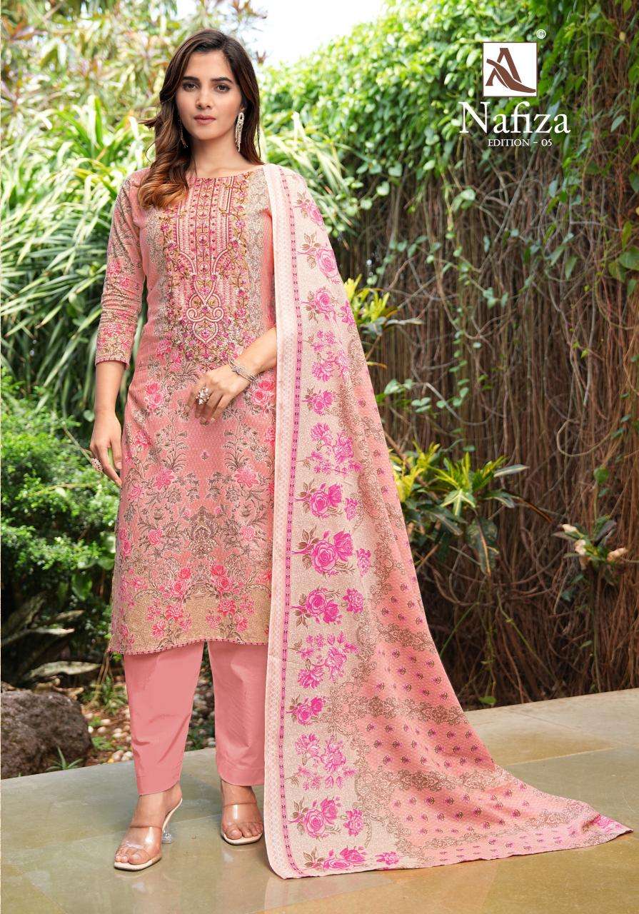 Alok suit Nafiza 5 Printed dress material suppliers in Delhi