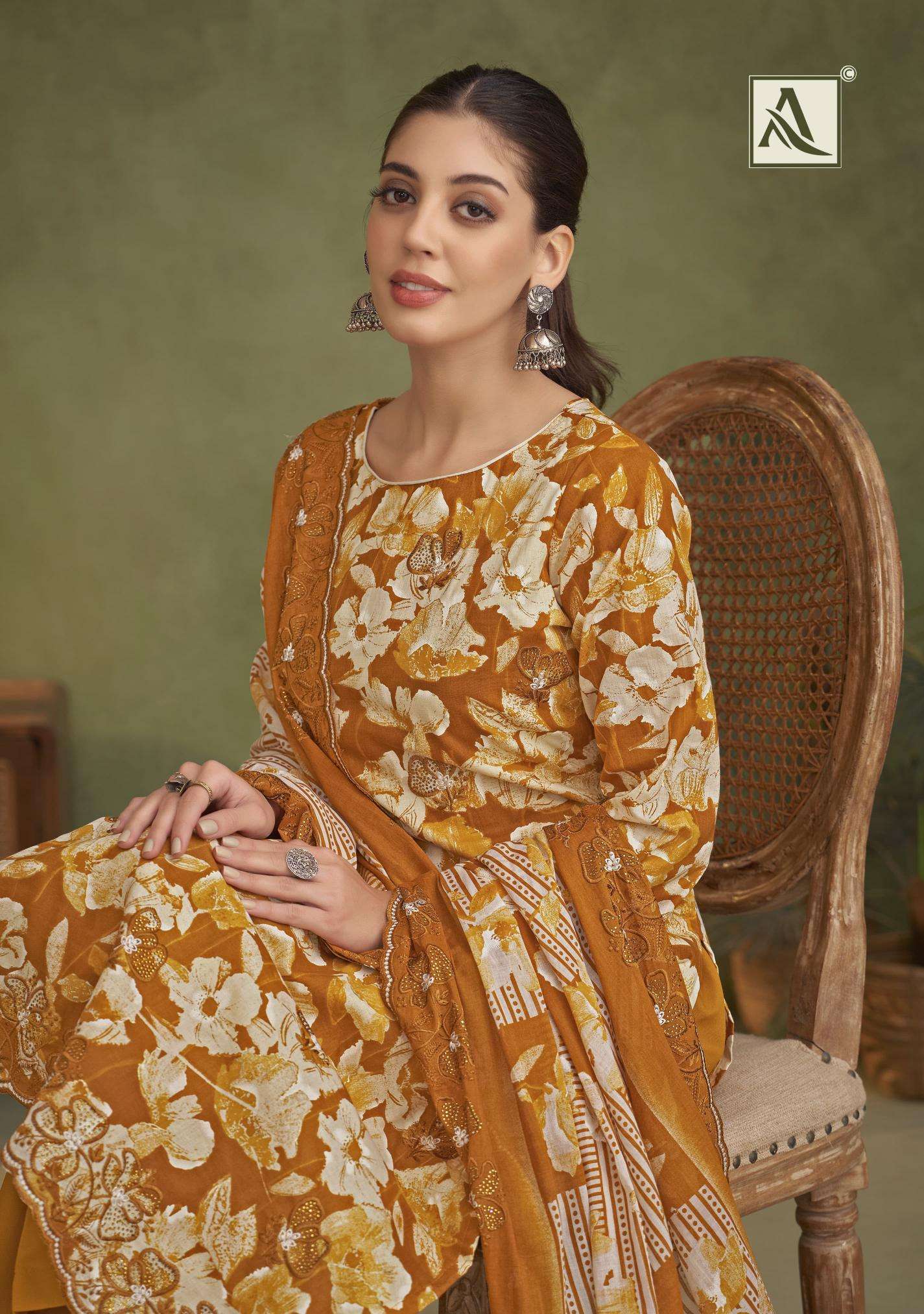 Alok suit rainbow 4 Dress materials wholesaler in kolkata