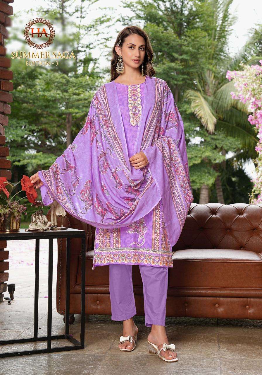 Alok suit summer saga 3 Dress material with price in Delhi