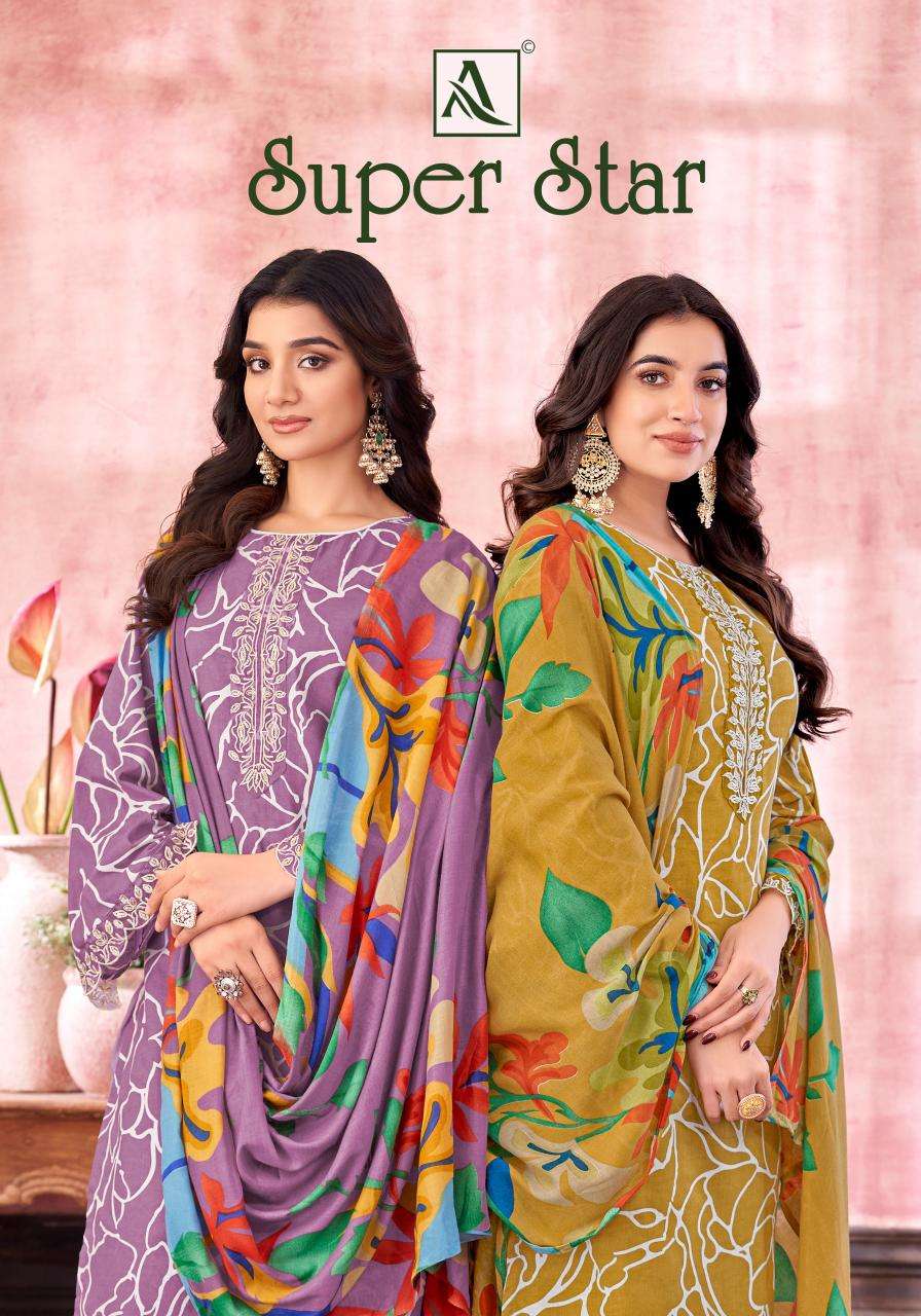 Alok suit super star Surat wholesale dress materials with price
