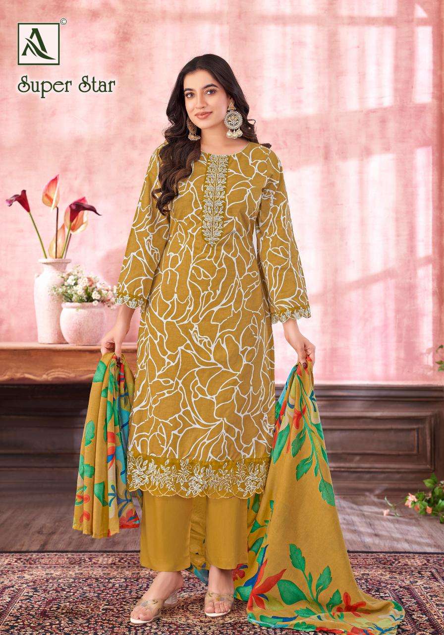 Alok suit super star Surat wholesale dress materials with price