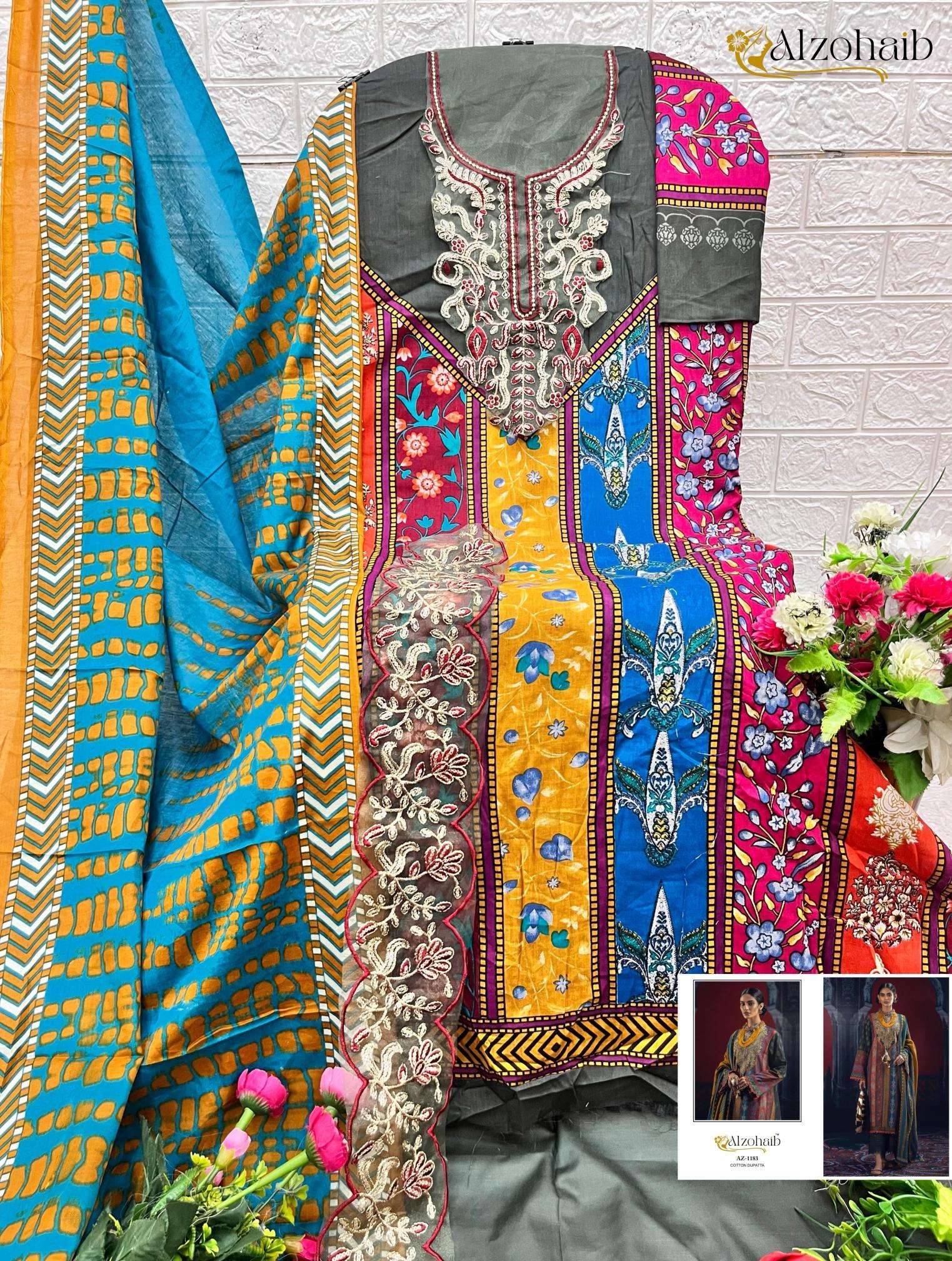 Alzohaib pure cotton print Wholesale dress material manufacturers in Mumbai