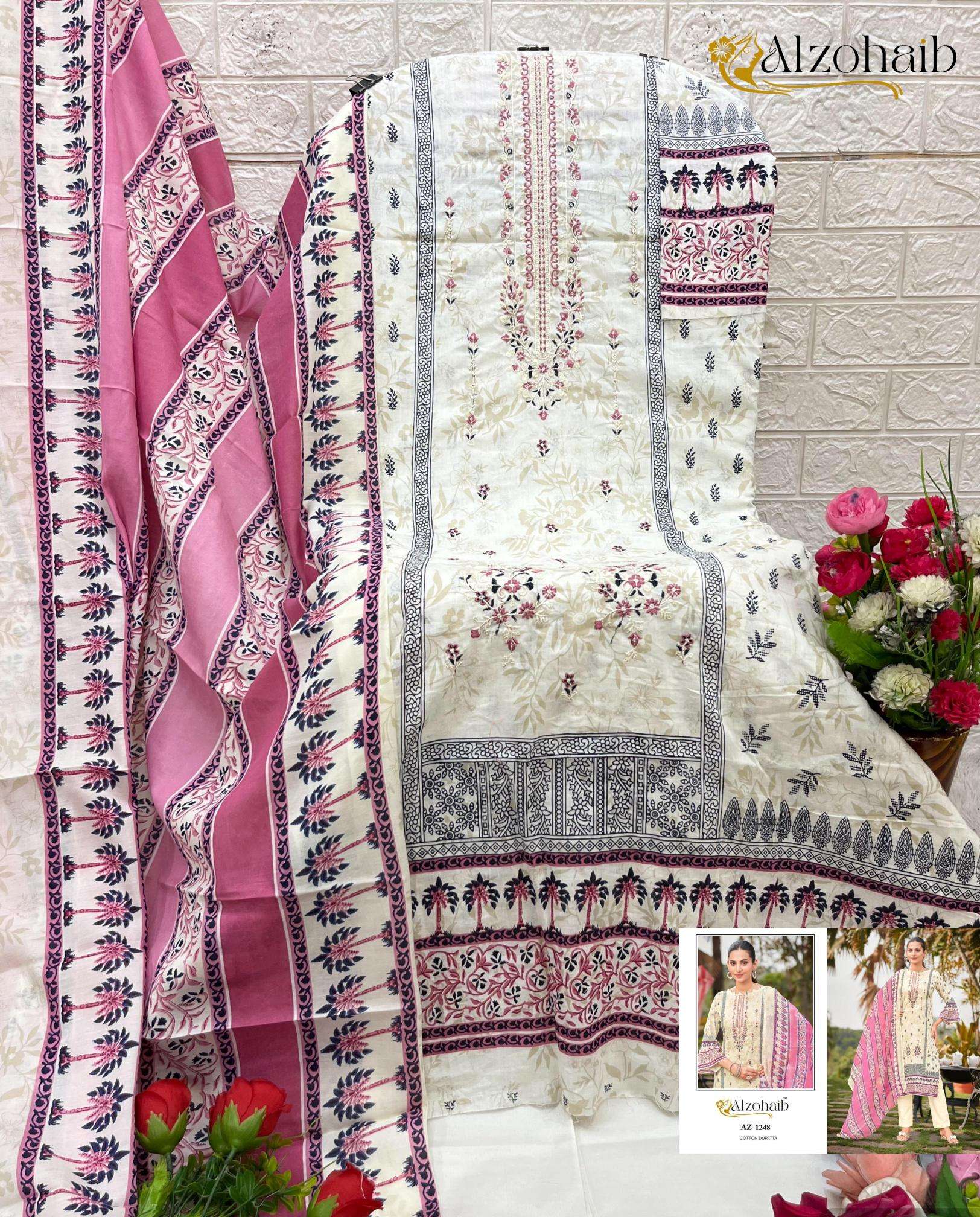 Alzohaib ruaab vol 1 Unstitched salwar kameez manufacturers