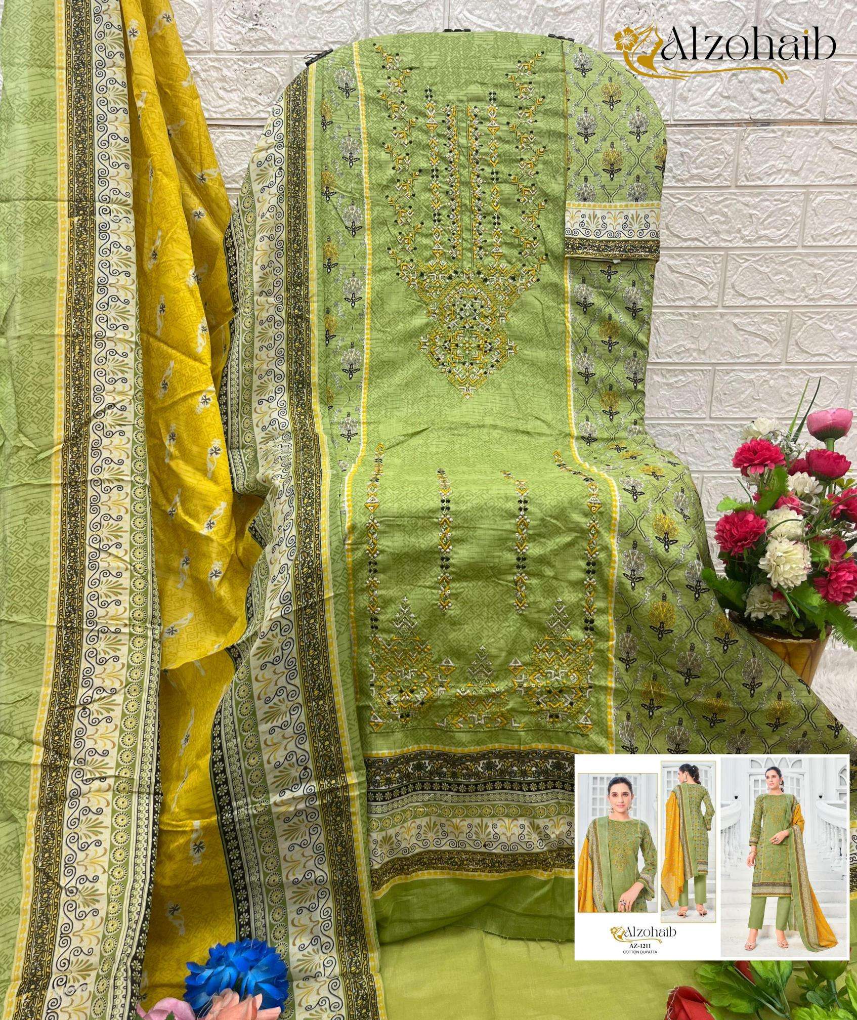 Alzohaib ruaab vol 1 Unstitched salwar kameez manufacturers