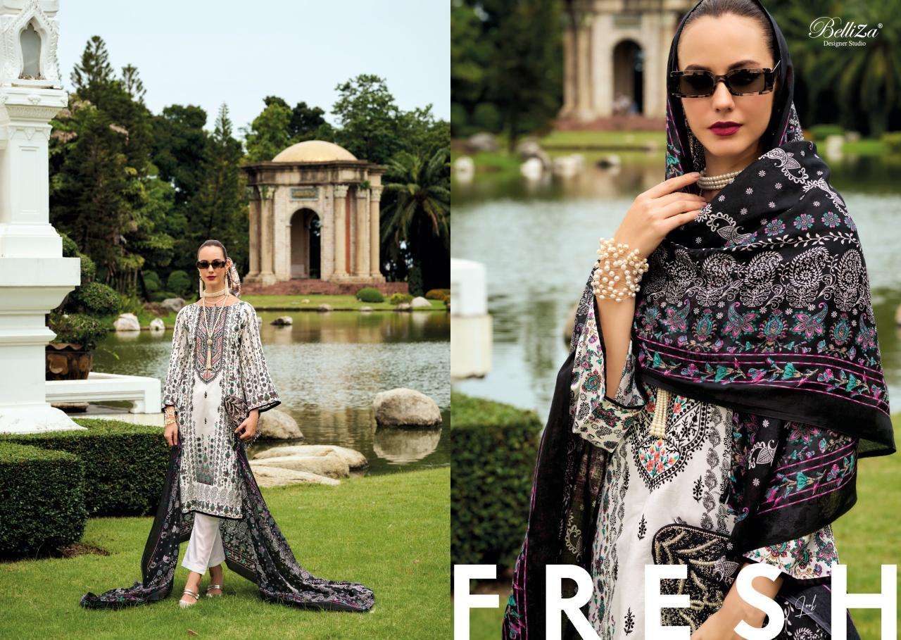 Belliza designer naira studio cotton digital prints Indian dress materials wholesale