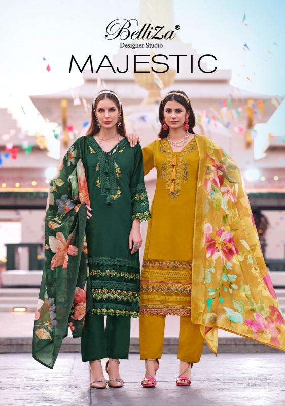 Belliza designer studio majestic Dress materials wholesale in Surat