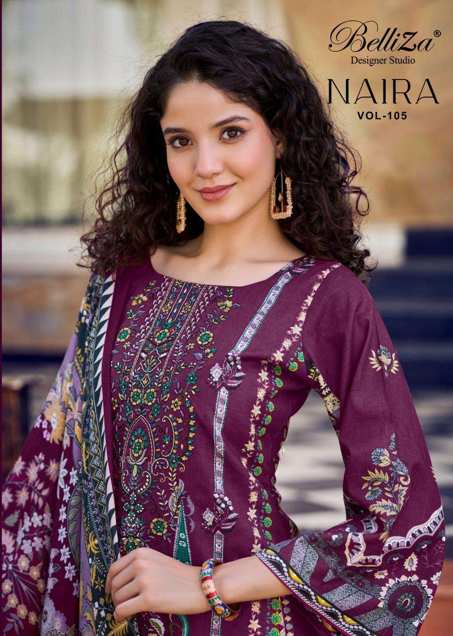 Belliza designer studio naira vol 105 Dress material dealers in kolkata