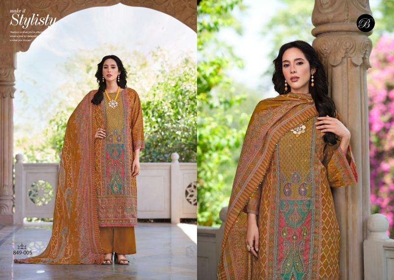 Belliza designer studio nusrat vol 5 Designer dress materials wholesale in kolkata