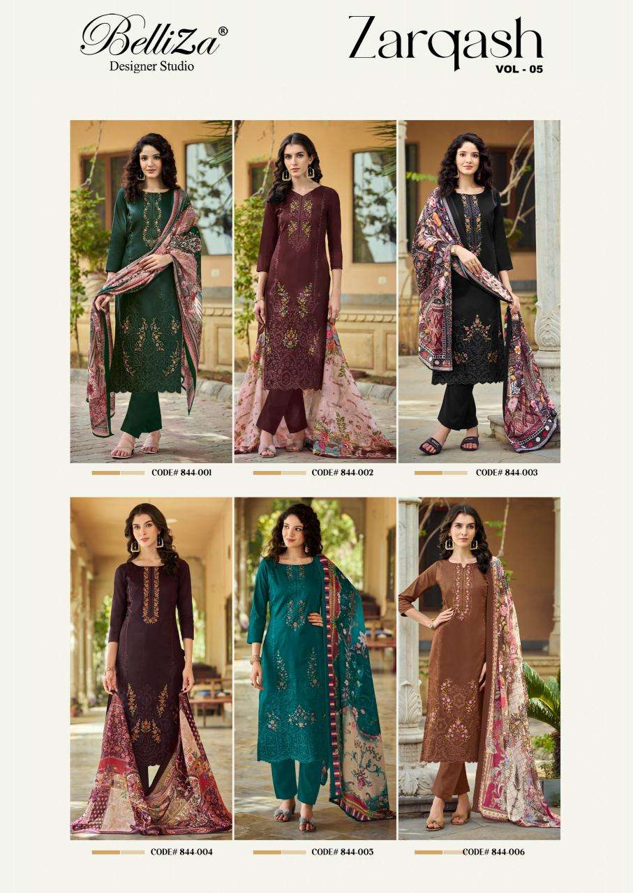 Belliza designer studio zarqash vol 5 Surat dress materials for sale