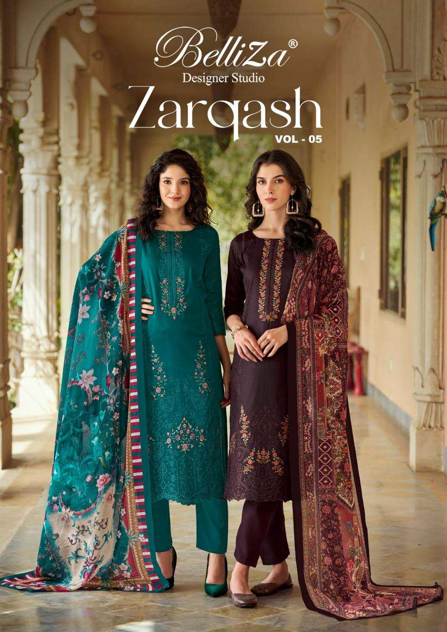 Belliza designer studio zarqash vol 5 Surat dress materials for sale