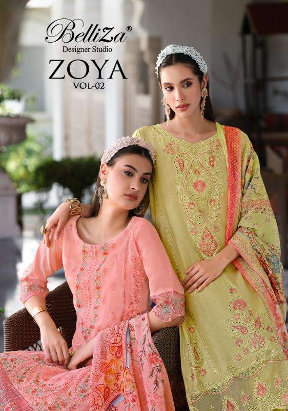 Belliza designer studio zoya vol 2 Fancy dress material wholesale in Mumbai