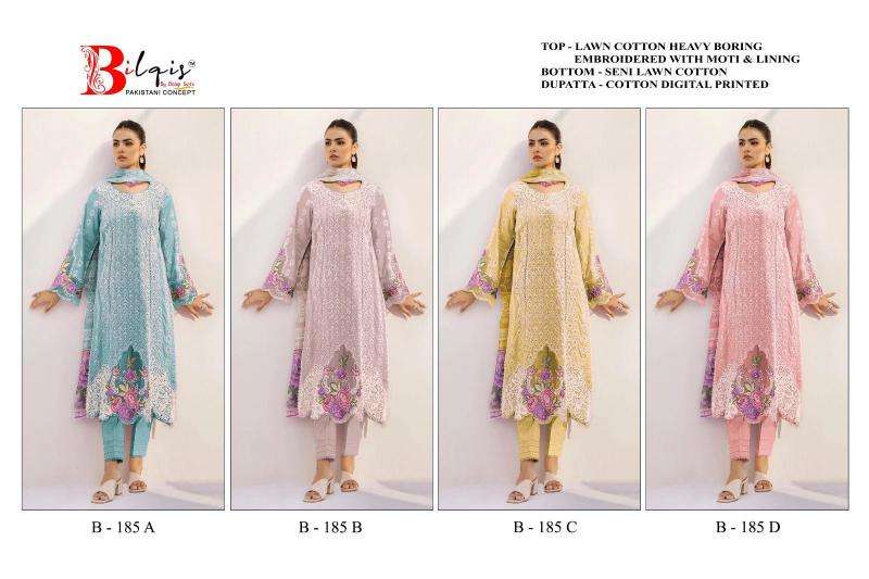 Bilqistm lawn cotton Party wear dress materials wholesale in kolkata